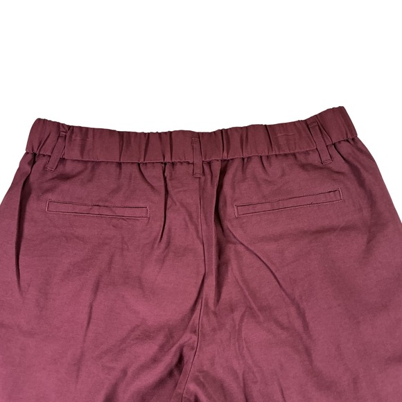 A New Day Burgundy Dress Pants Womens 12 High Rise Pleated Work Office Core - Picture 3 of 15